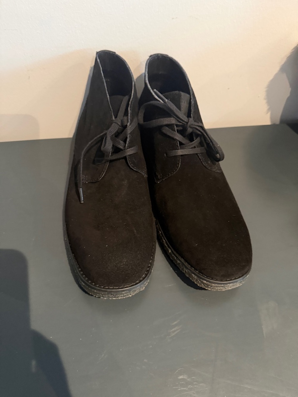 Men's Black Suede Chukka Boots - Lace-Up Casual